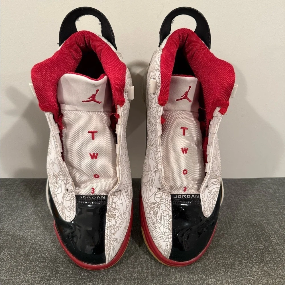 Jordan TWO 3 Dynamic Red-white Sneakers/size 7.5